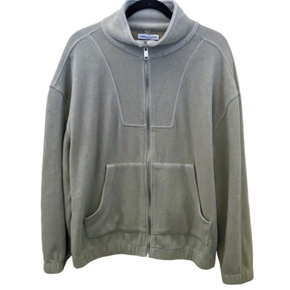 Urban Outfitters Men's Zip-Up Tan Cozy Full Zip Jacket. Size S. Pockets.
